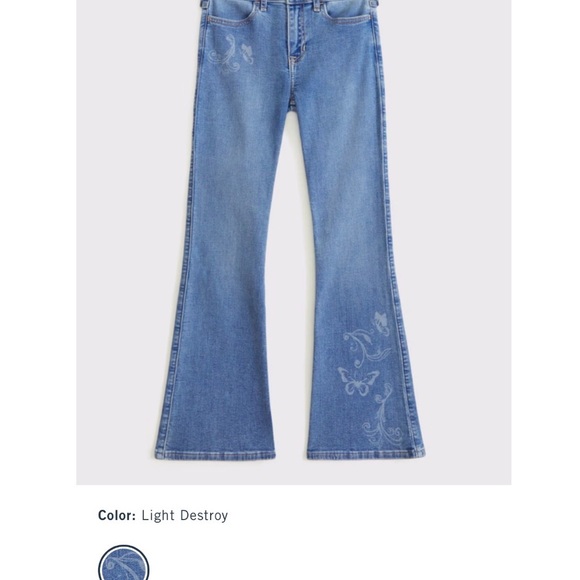 Abercrombie Kids Blue Jeans Set.           Girls Size 7/8 Long - Picture 10 of 11